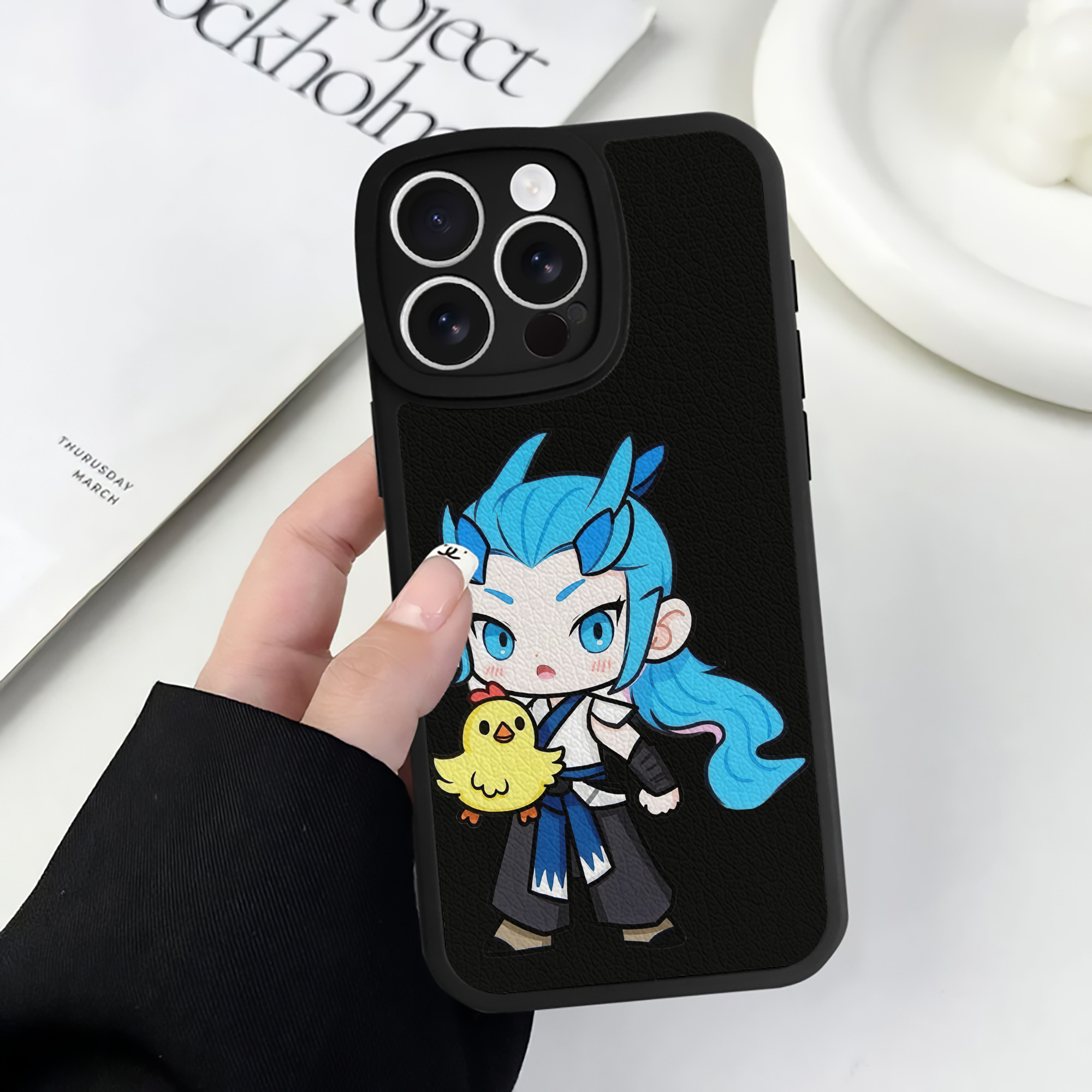 （画像用） Ne Zha 2 ナタ 魔童の大暴れ 【iPhone 16シリーズ対応】シリコンスマホケース（レザー調） 材質：シリコン